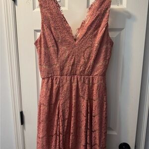 Large Francesca's Collections Pink V-Neck Backless Sundress. Large NWT